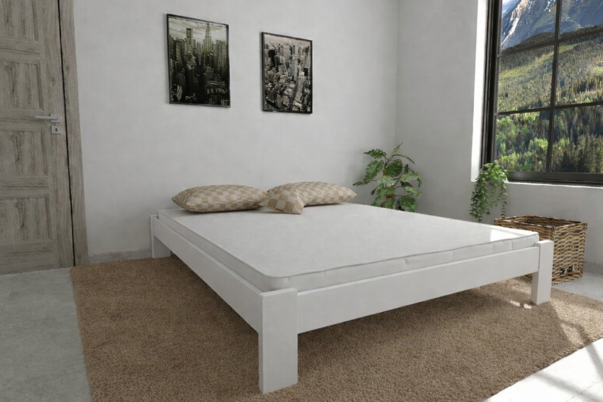 Posteľ z masívu borovice Adam 180x200 cm biela + rošt ZADARMO produkt