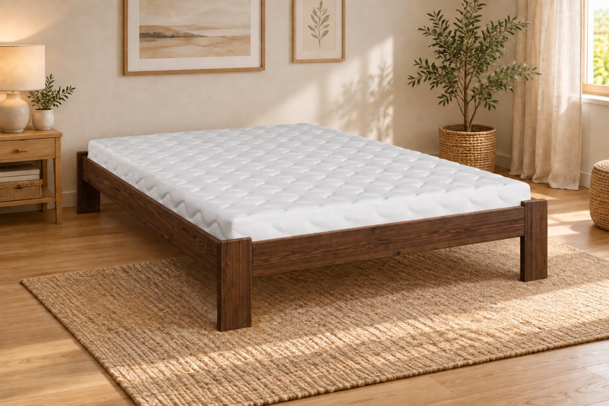 Posteľ z masívu borovice Adam 140x200 cm orech + rošt ZADARMO produkt