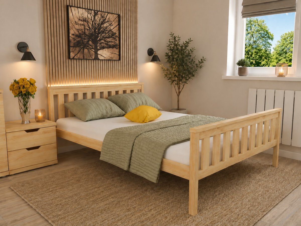 Postel z masívu borovice Agata 120x200 cm + rošt ZADARMO produkt