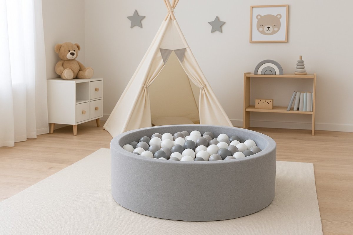 Suchý bazén 90/40 cm + 200 loptičiek šedý produkt