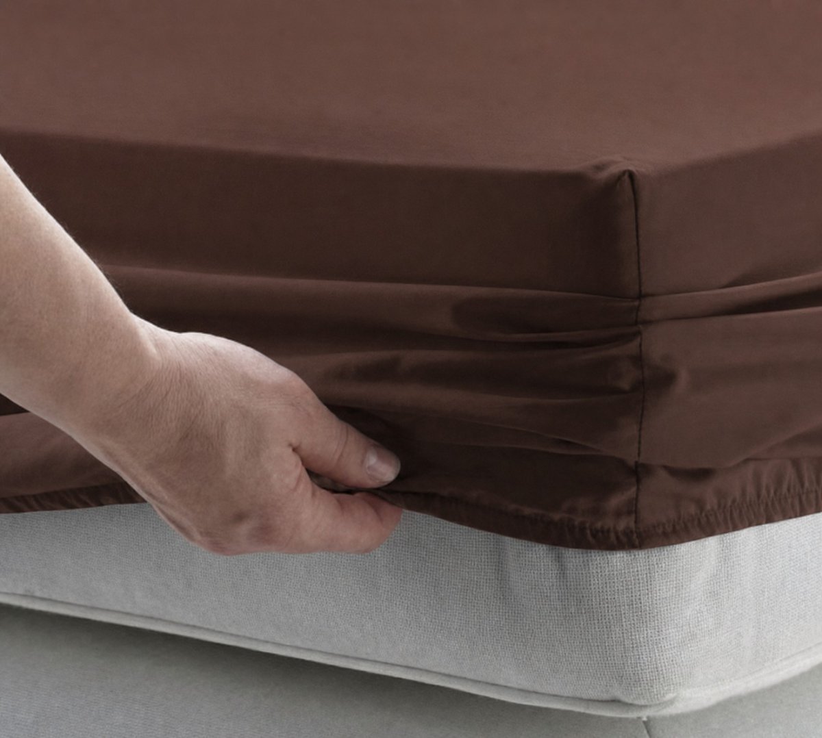 Jersey plachta s gumkou 90/200 cm ECONOMY - bronz produkt