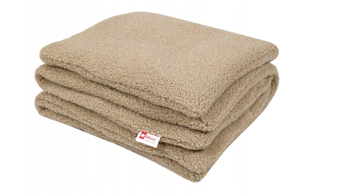 Set vankúš a deka do kočíka z bouclé - béžová produkt