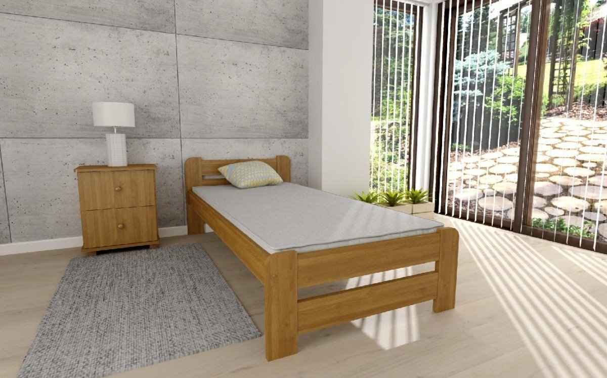 Posteľ z masívu Union 80x200 cm jelša + rošt ZADARMO produkt
