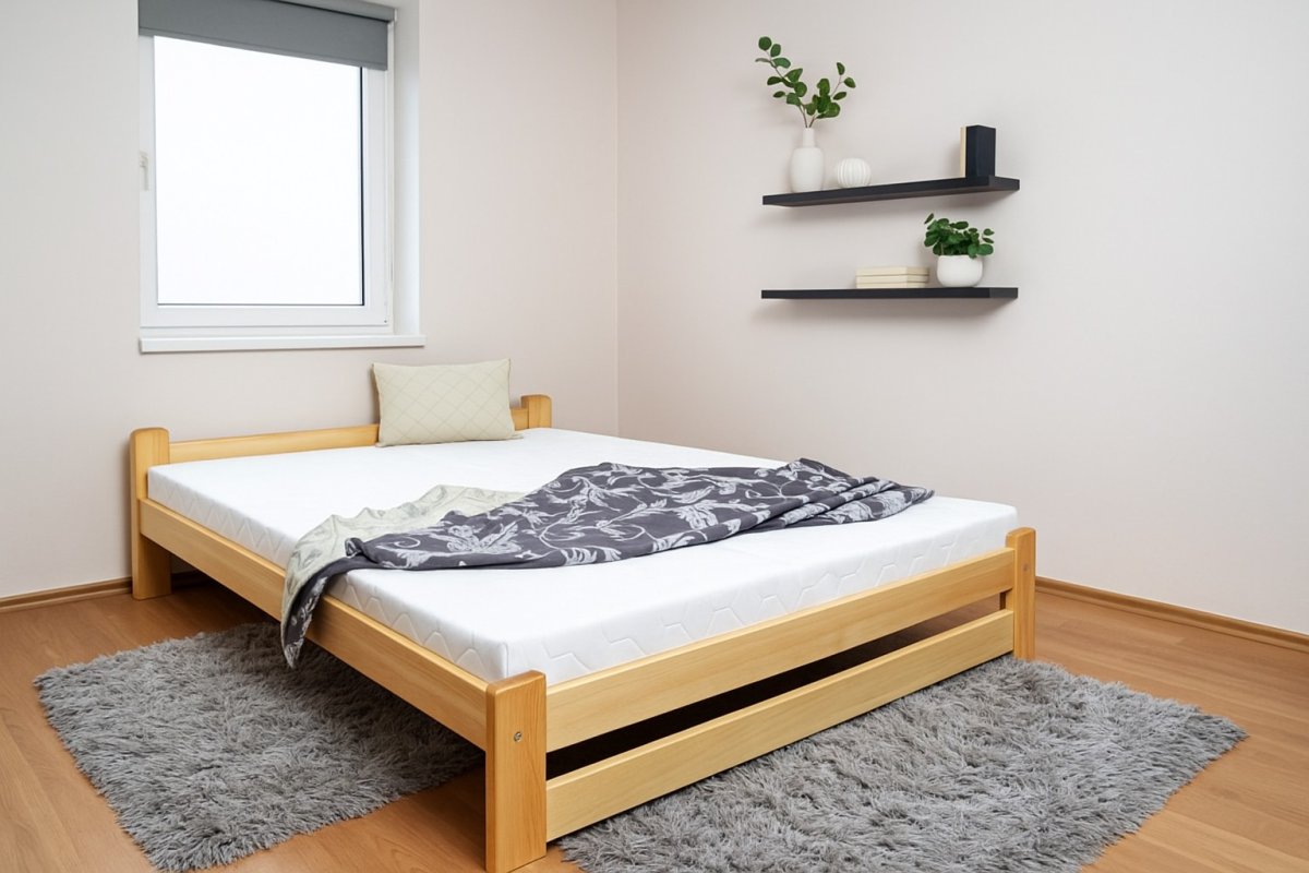 Zvýšená posteľ Halle 140 x 200 cm + matrac Optimal 12cm + rošt ZADARMO produkt