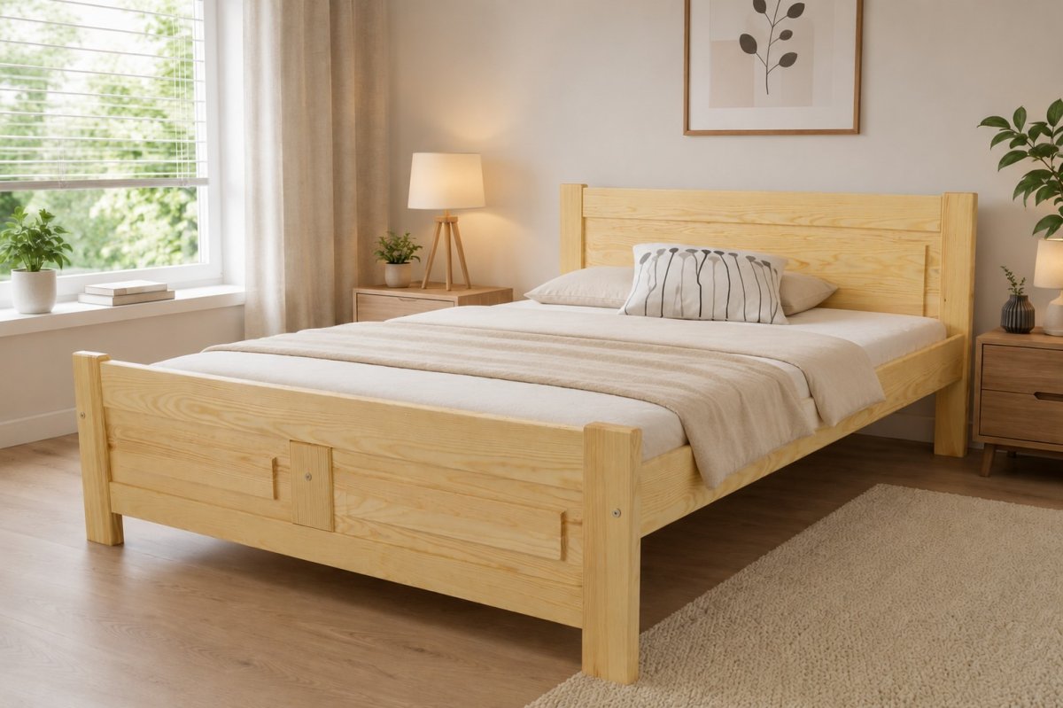 Zvýšená posteľ z masívu Eliška 120x200 cm + rošt ZADARMO produkt