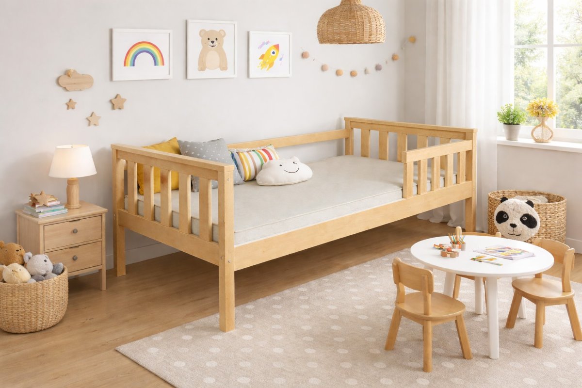 Posteľ FRED z masívu borovice 180x80 cm - PRÍRODNÁ + rošt ZADARMO produkt