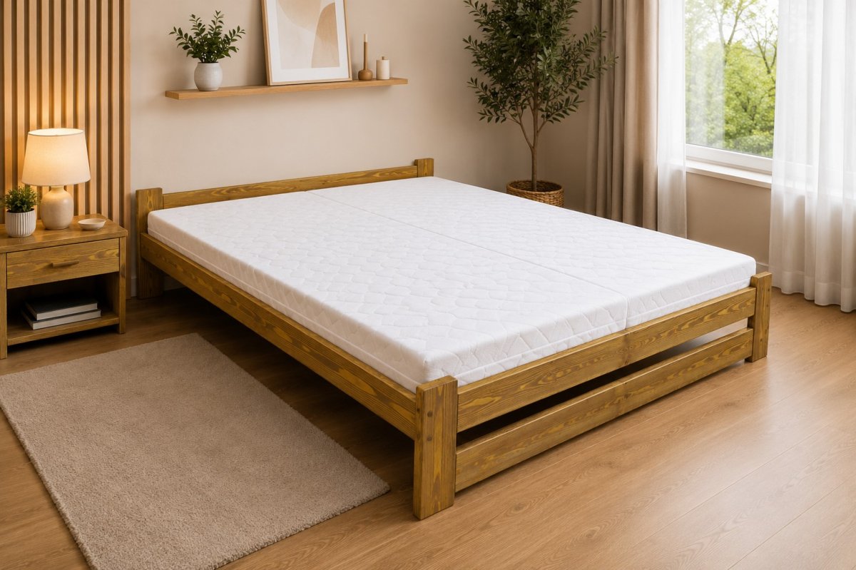 Zvýšená postel z masívu Halle 120x200 cm dub +rošt ZADARMO produkt