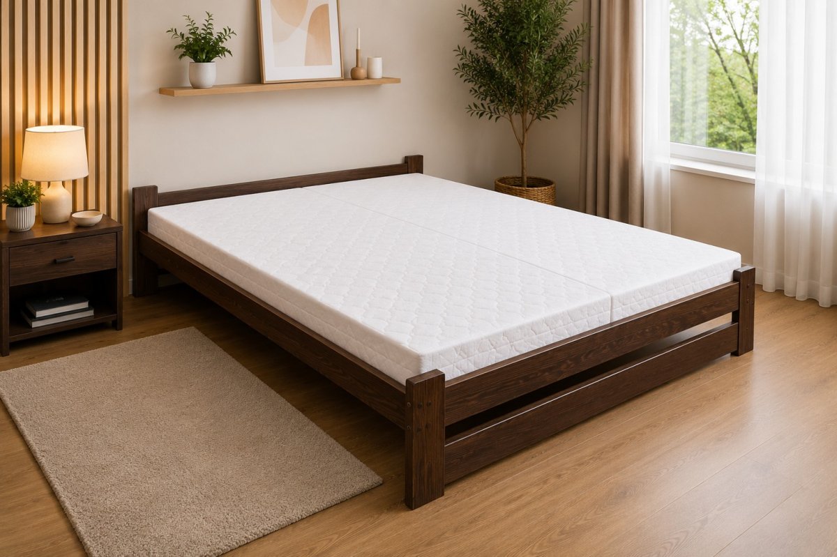 Zvýšená postel z masívu Halle 160x200 cm Orech+ rošt ZADARMO produkt