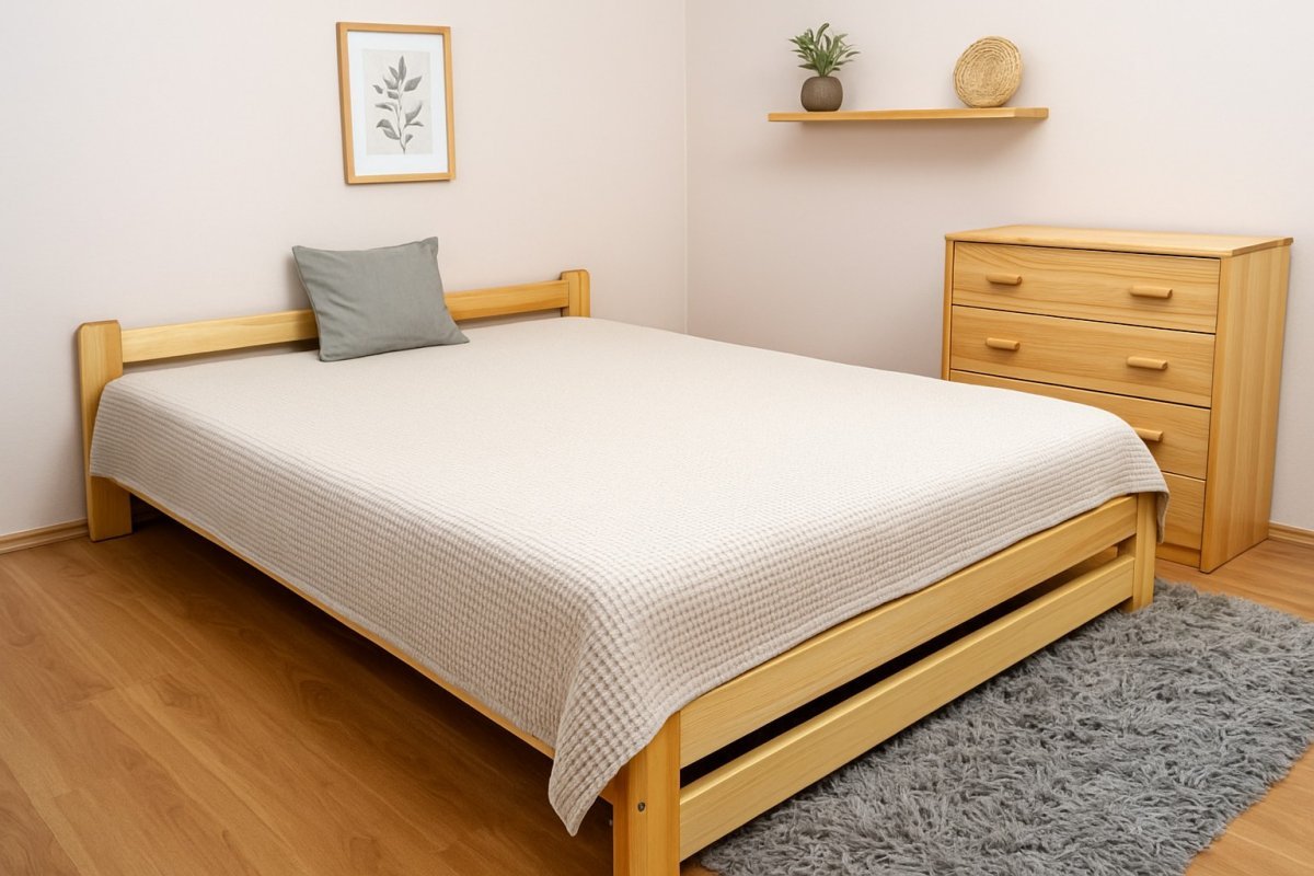 Posteľ Halle 120x200 cm masív + matrace Diana 10 cm + rošt ZADARMO produkt