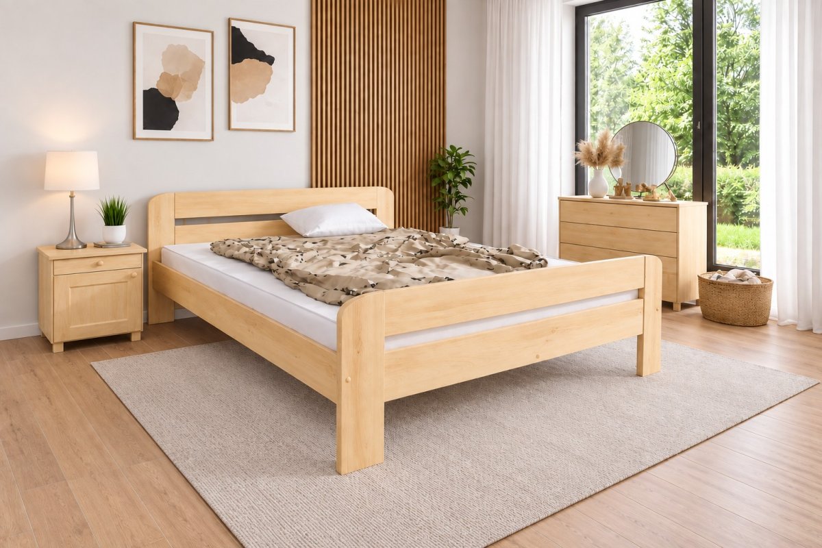 Posteľ z masívu borovice Bohdana 140x200 cm + rošt ZADARMO produkt