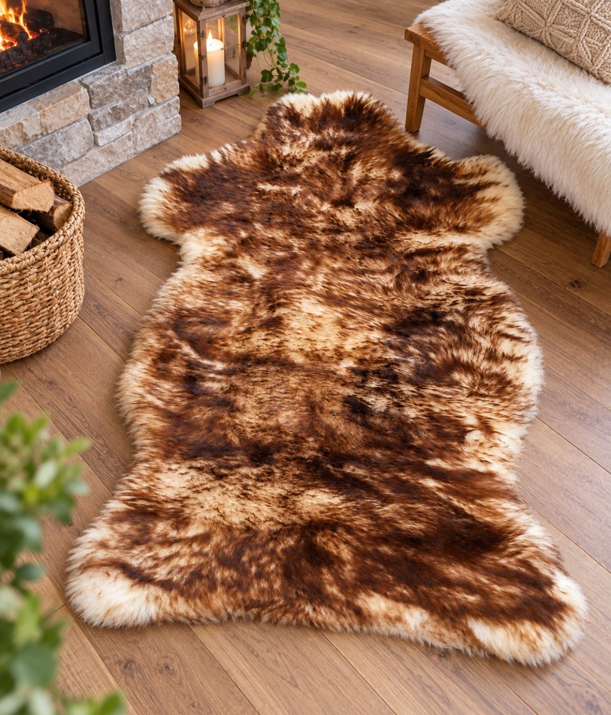 Ovčí kožušina 100% prírodná 90-100 cm muflon produkt