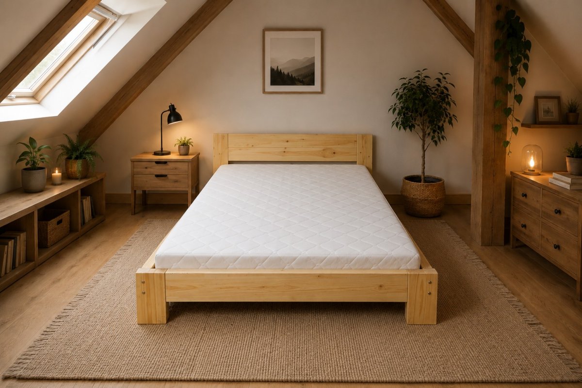 Posteľ Káťa z masívu borovice 4 cm - 180x200 cm + rošt ZADARMO produkt