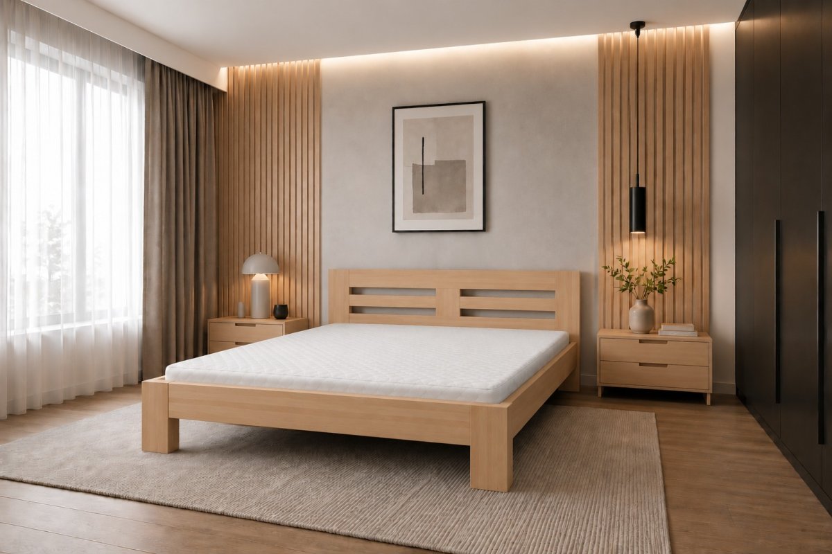 Posteľ LK5 120x200 cm - bukový masív o sile 4 cm + rošt ZADARMO produkt
