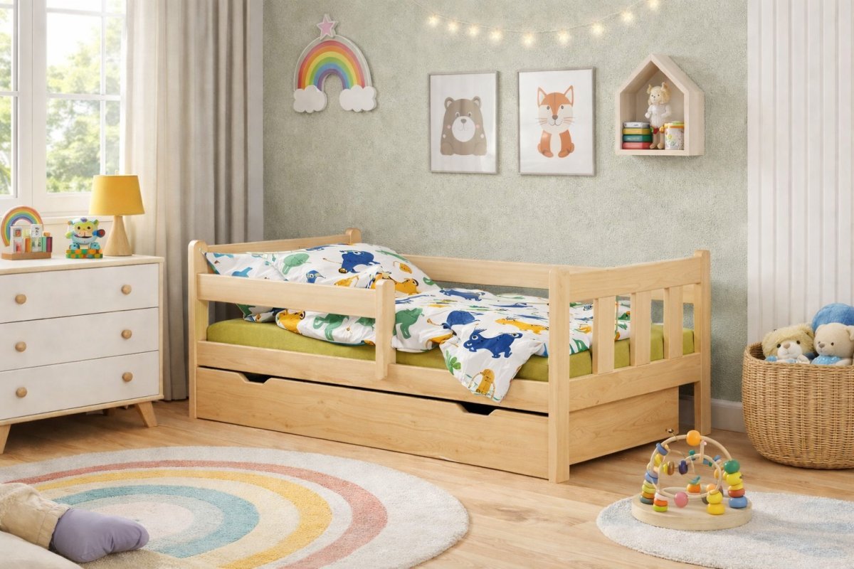 Posteľ Martin 160x80 cm - PRÍRODNÁ + šuplík + rošt ZADARMO produkt