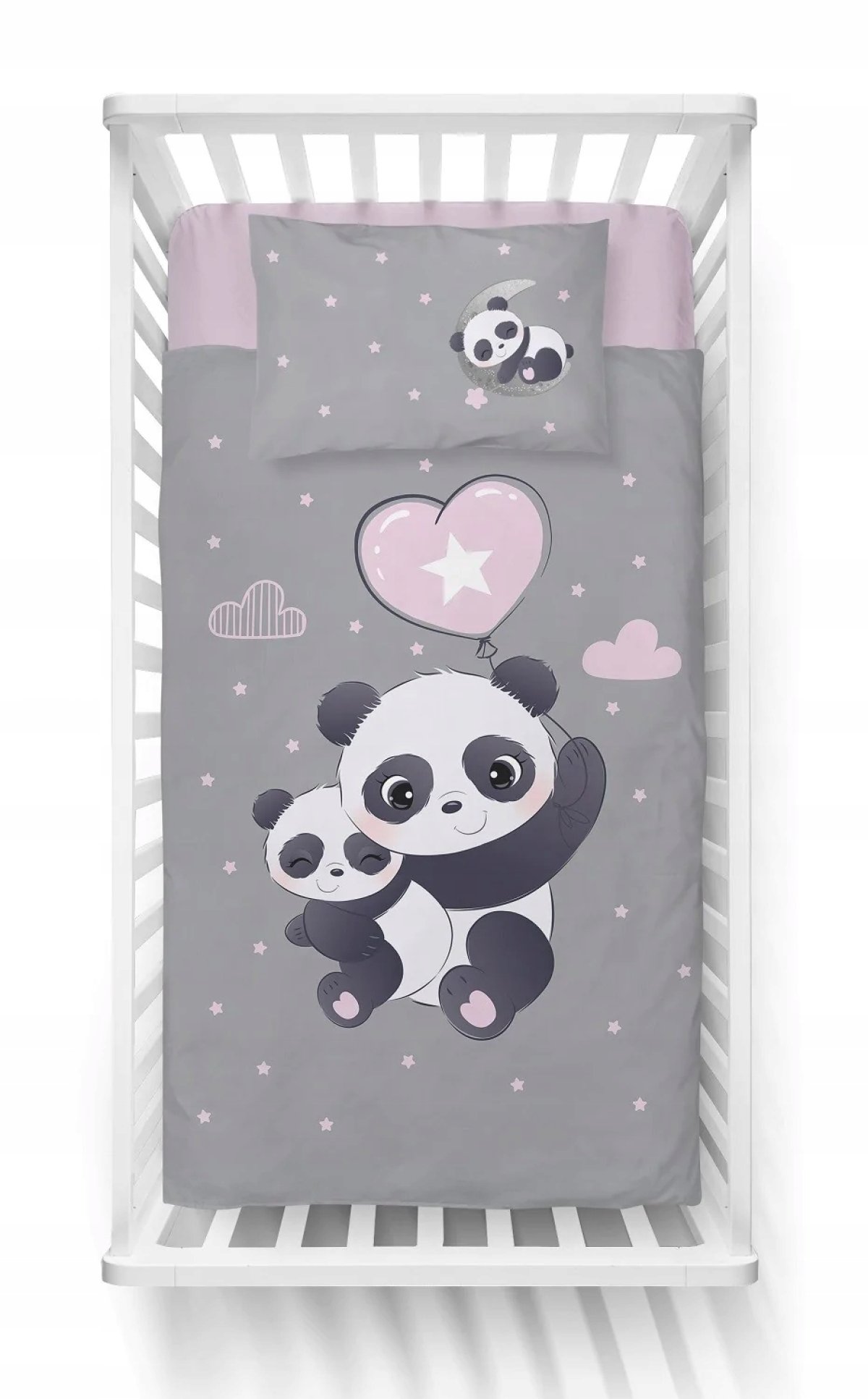 Obliečky do postieľky bambusové 135/100 cm - Panda produkt