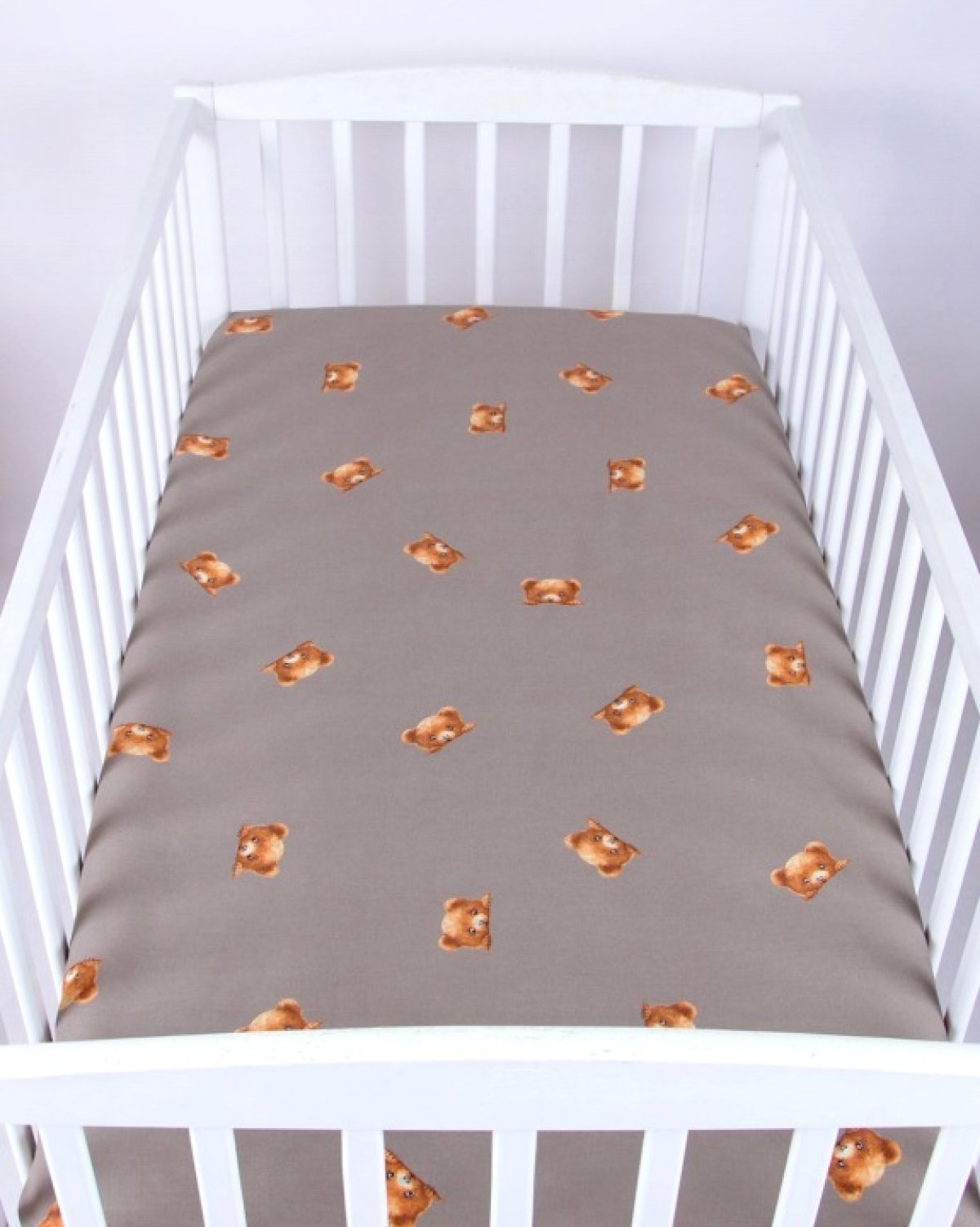 Plachta bavlnené s gumkou 120/60 cm - medvedíci kuk hnedí produkt