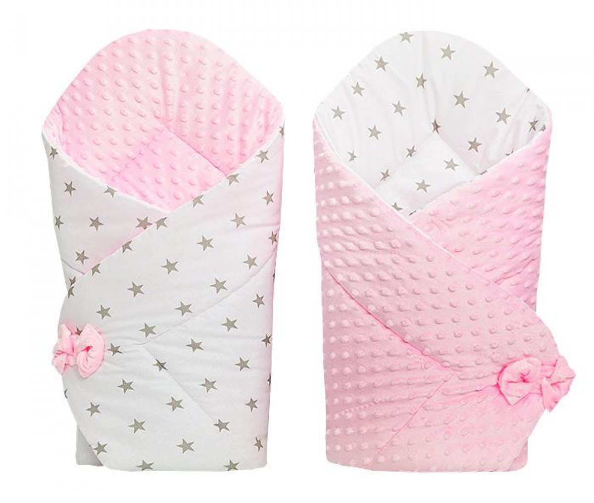 Zavinovačka obojstranná Minky růžová hvezdy produkt