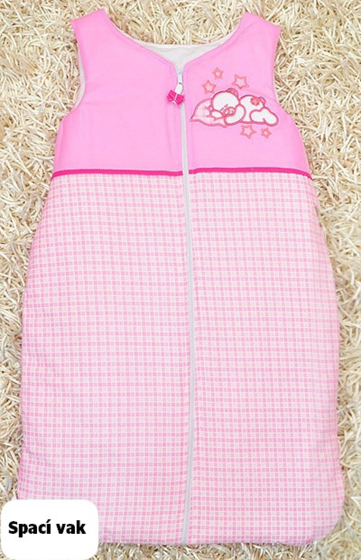 Spací vak - růžový méďa s vankúšikom produkt