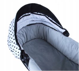 Obojstranné polstrovanie do korbičky + matrac - SIVÁ produkt