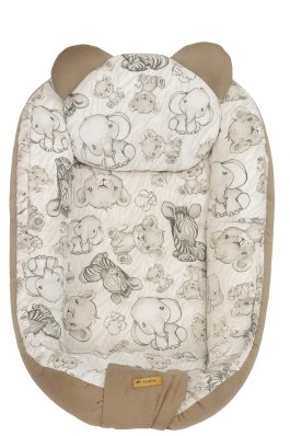 Hniezdo pre bábätko Velvet - šedá / safari produkt