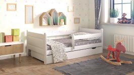 Detská posteľ 160x80 cm Daduš + zásuvka + matrac - biela produkt