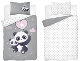 Obliečky do postieľky bambusové 135/100 cm - Panda produkt