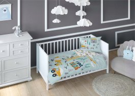 Obliečky do postieľky bavlnené 100x135 cm - Na stavbe produkt