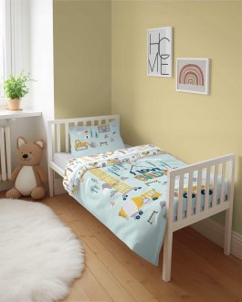 Obliečky do postieľky bavlnené 100x135 cm - Na stavbe produkt