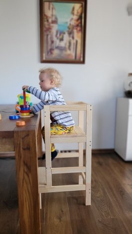 Drevená učiaca veža pre deti - 3v1 produkt