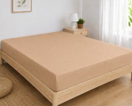 Jersey plachta s gumkou 90/200 cm ECONOMY - béžová produkt