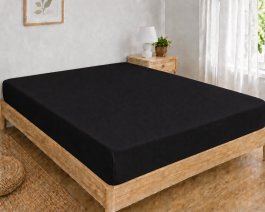 Jersey plachta s gumkou 140/200 cm ECONOMY - čierna produkt