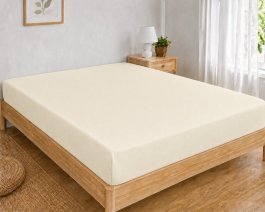 Jersey plachta s gumkou 90/200 cm ECONOMY - krém produkt