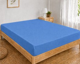 Jersey plachta s gumkou 160/200 cm ECONOMY - modrá produkt