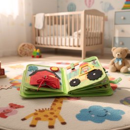 Interaktívna vzdelávacia kniha pre deti (Quiet Book – farma, zvieratká, aktivity) produkt