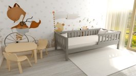 Posteľ Montessori Matylda 120x200 cm - ŠEDÁ + rošt ZADARMO produkt