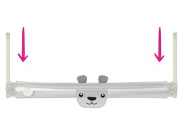 Zábrana na postel Méďa - 160 cm šedá produkt