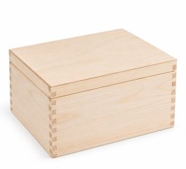 Drevená krabička z borovicového dreva – 22 × 16 × 13,5 cm produkt