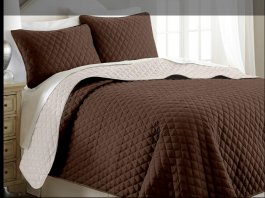 Prehoz na postel 220/200 cm čokoláda-smetana produkt