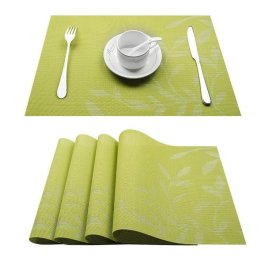 Prestieranie pletené PVC 1 kus - listy - zelená produkt
