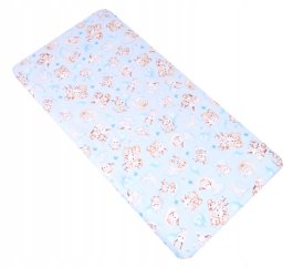 Plachta bavlnené s gumkou 120/60 cm - maznáčikovia modrí produkt
