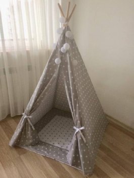Stan teepee sivá hvezdička produkt