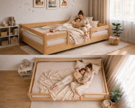Rastúca posteľ Montessori Tobi 140x200 cm + rošt ZADARMO produkt
