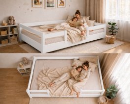 Rastúca posteľ Montessori Tobi biela 120x200 cm + rošt ZADARMO produkt